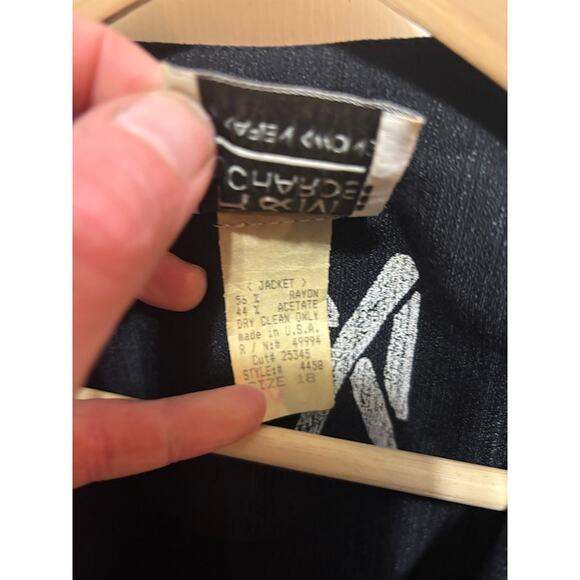 VTG R & M Richards Vintage shirt short sleeve black white open front blouse - Picture 5 of 7